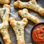 Cheesy Halloween Breadstick Bones