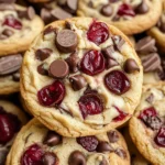 Cherry Chocolate Chip Cookies with Mocha Chips