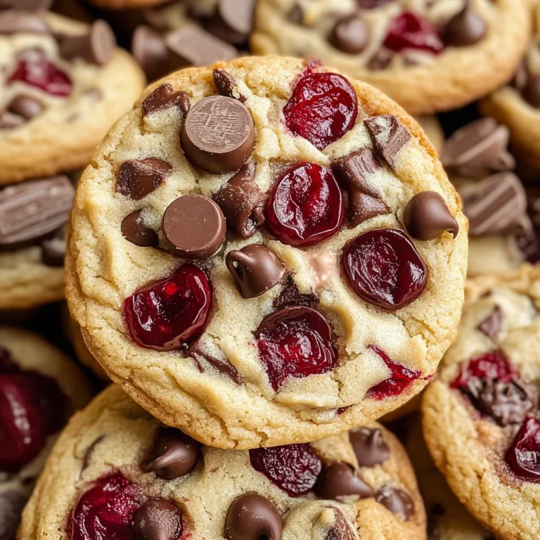 Cherry Chocolate Chip Cookies with Mocha Chips