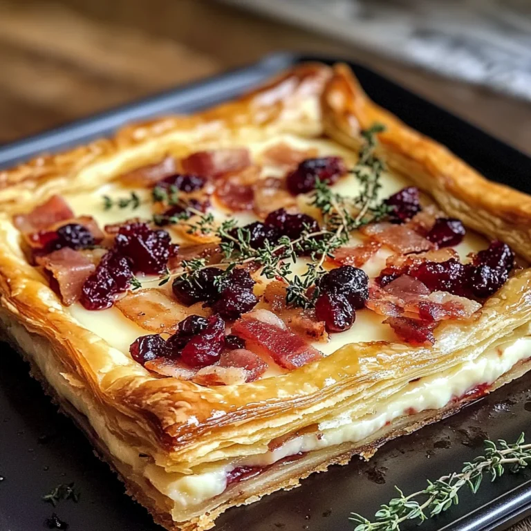 Cranberry Brie Tart with Pancetta & Thyme