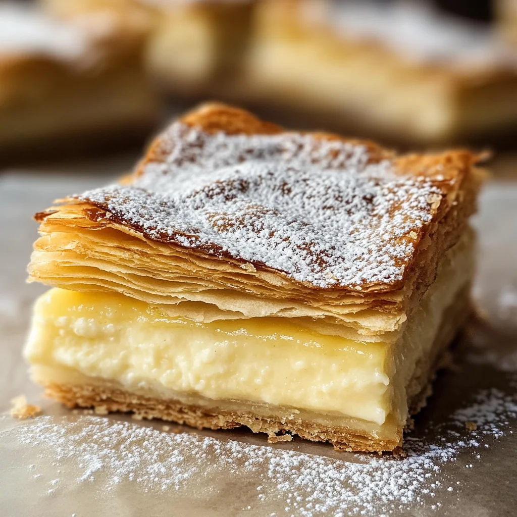 Creamy Vanilla Slice with Flaky Puff Pastry