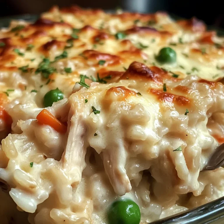 Dump-and-Bake Chicken Alfredo Rice Casserole Recipe
