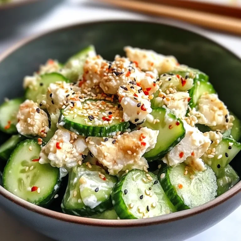Easy California Roll Cucumber Salad