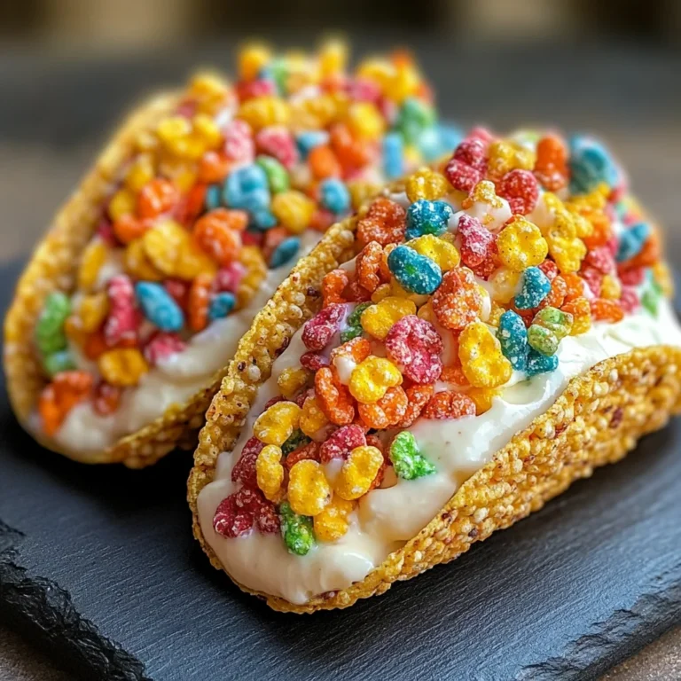 Fruity Pebbles Cheesecake Tacos