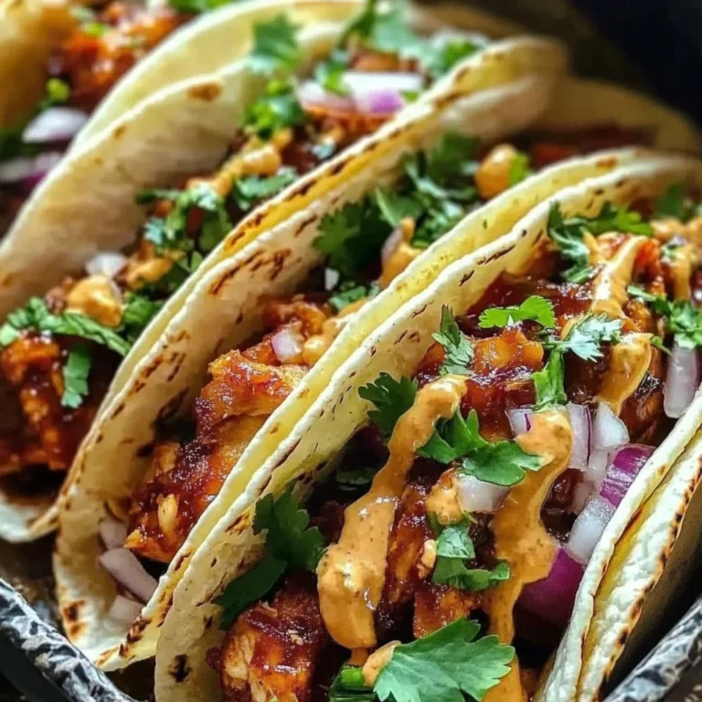 Garlic Butter Honey BBQ Chicken Tacos: Sweet, Savory & Irresistible!