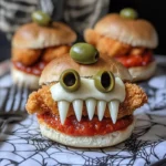 Halloween Chicken Parm Sliders