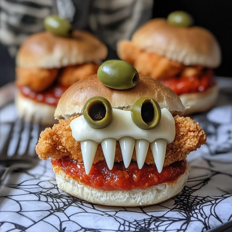 Halloween Chicken Parm Sliders