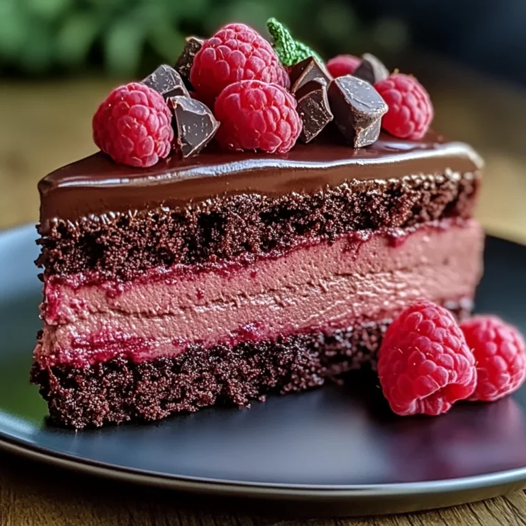 Heavenly Raspberry Chocolate Mousse Cake