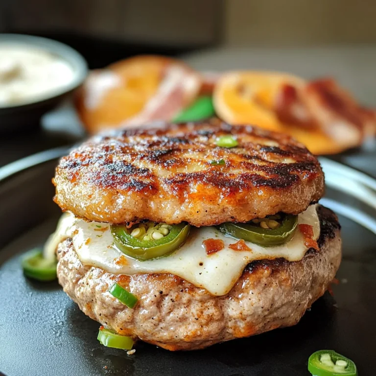 Jalapeño Popper Turkey Burgers