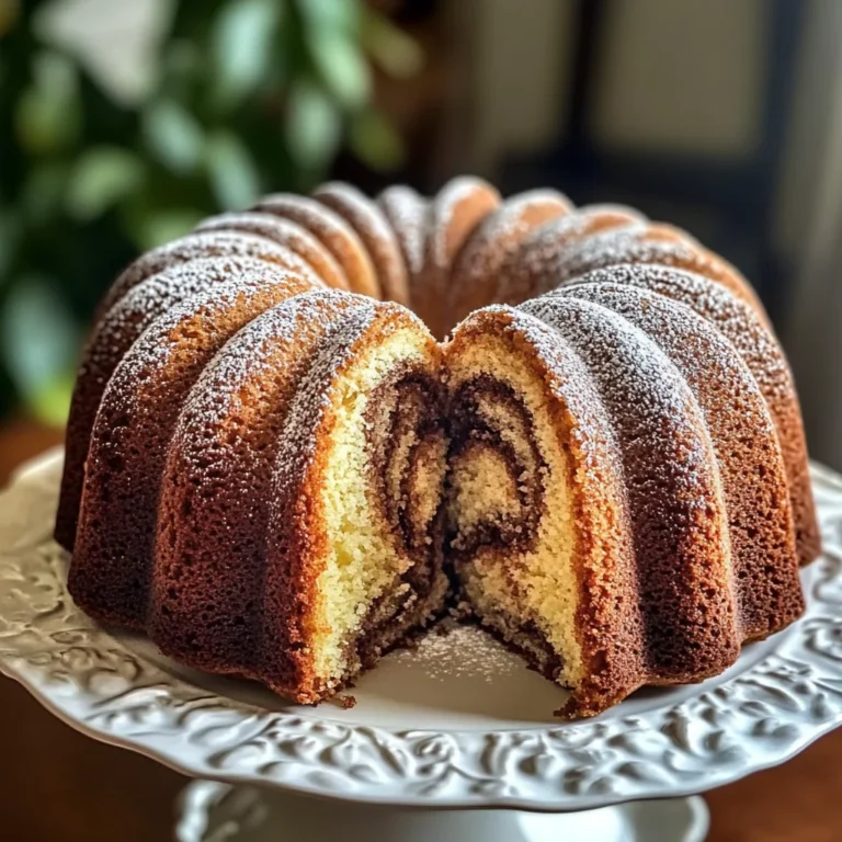 Moist Cinnamon Swirl Bundt Cake Recipe