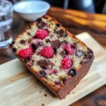 Raspberry Dark Chocolate Banana Bread