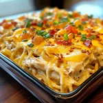 Spicy Southern Cheesy Chicken Spaghetti Casserole