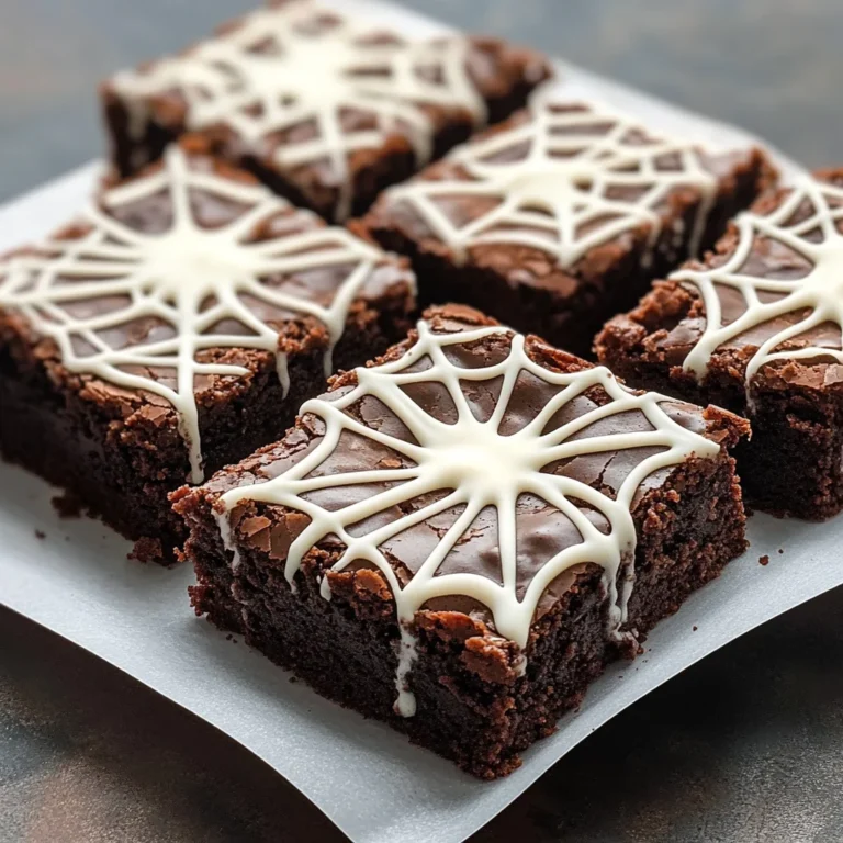 Spider Web Brownies