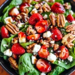 Spinach Strawberry Salad with Pecans