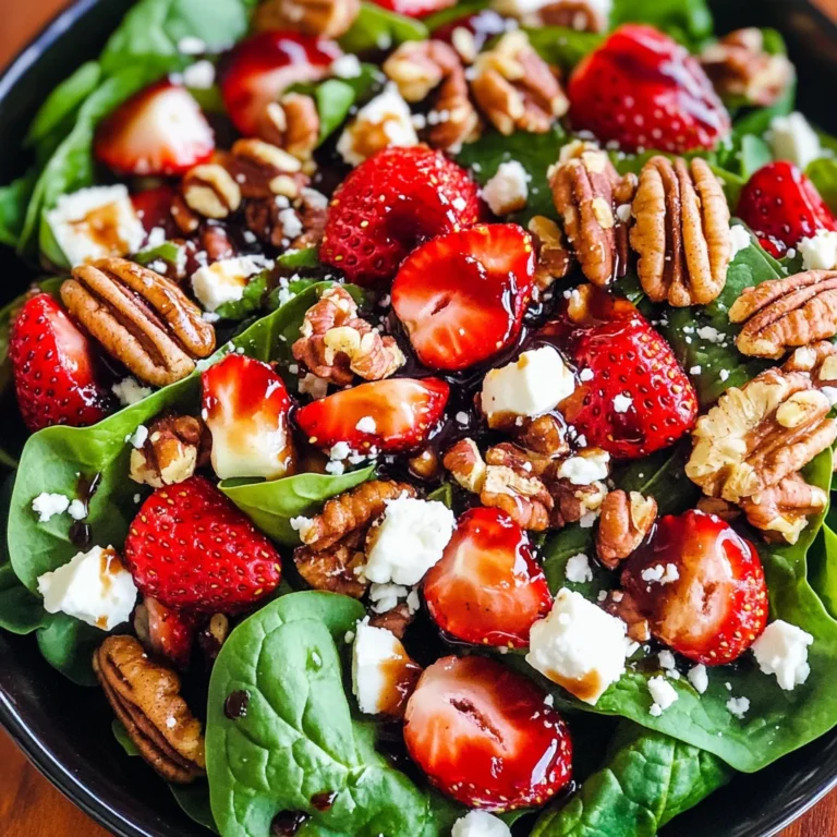 Spinach Strawberry Salad with Pecans