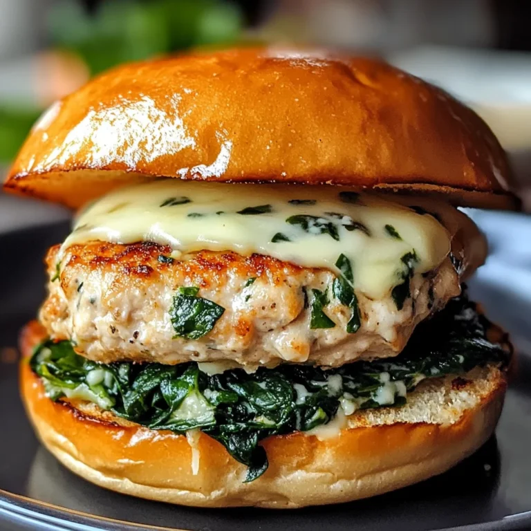 White Cheddar Spinach Chicken Burgers