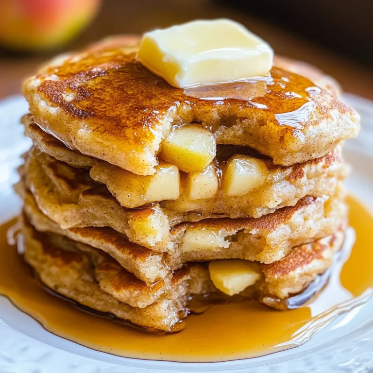 Apple Pancakes with Vanilla Maple Syrup