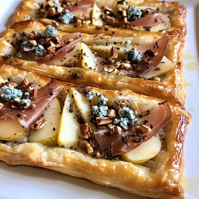 Brie Pear Prosciutto Puff Pastry