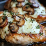 Cheesy Garlic Butter Mushroom Stuffed Chicken Recipe