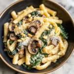 Creamy Mushroom And Spinach Pasta
