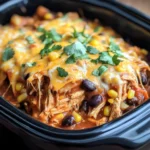 Crockpot Chicken Enchilada Casserole