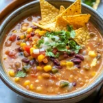 Crockpot Vegetarian Tortilla Soup