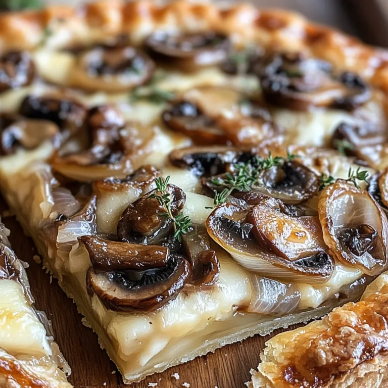 French Onion Mushroom Tart