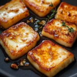 Golden Halloumi with Honey & Thyme
