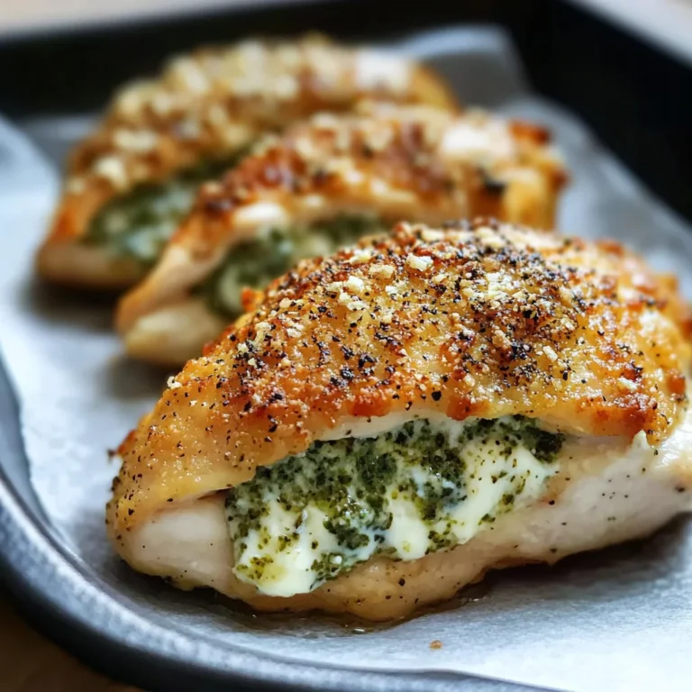 Healthy Pesto Stuffed Chicken Breast