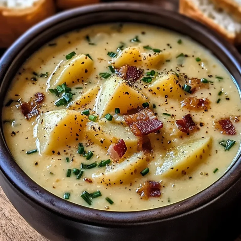 Hearty Cheddar Garlic Herb Potato Soup Recipe