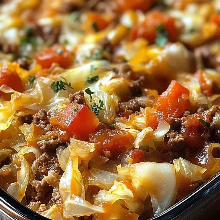 Savory Cabbage Beef Bake Recipe