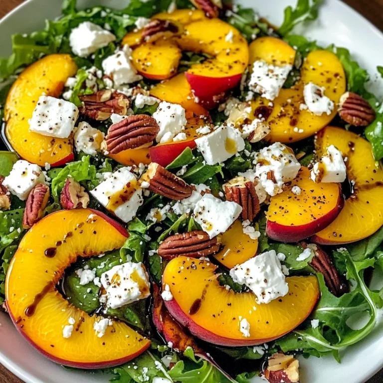 Simple Peach Feta Salad