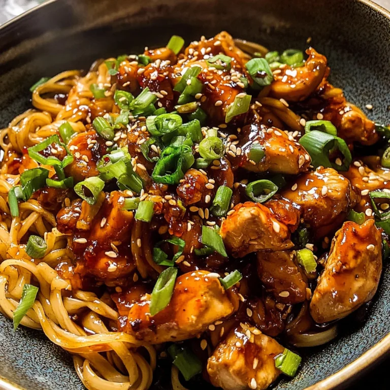 Sticky Garlic Chicken Noodles