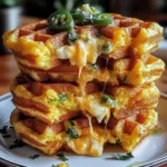 Cheddar Jalapeño Cornbread Waffles