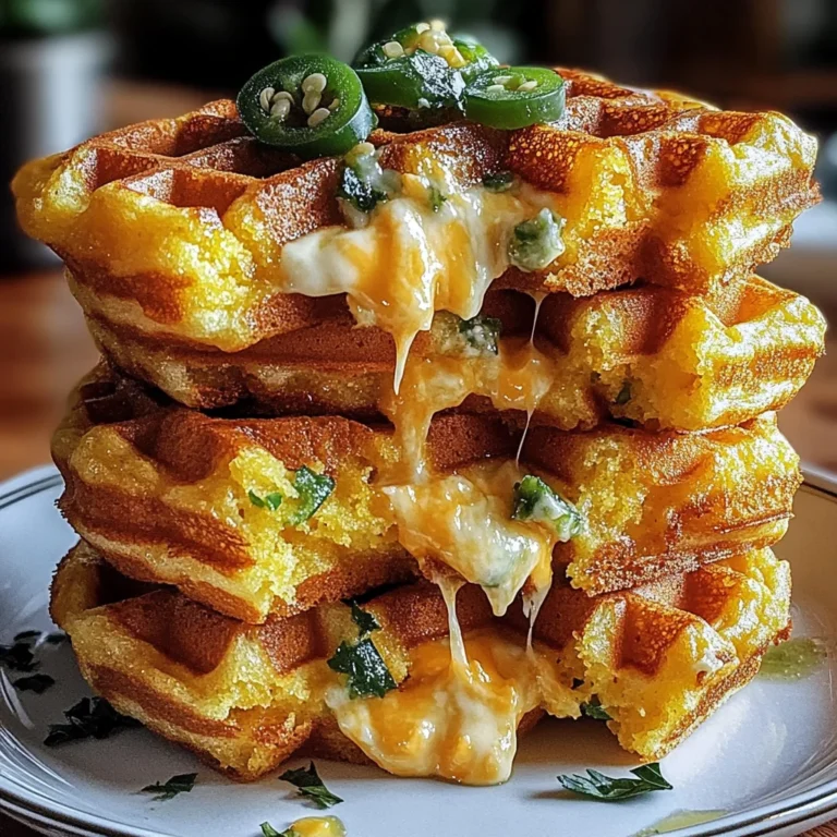 Cheddar Jalapeño Cornbread Waffles
