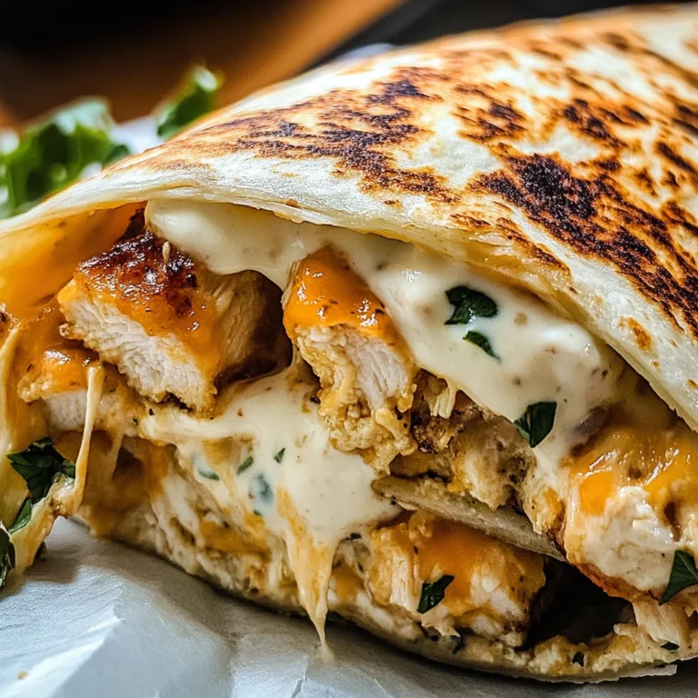 Cheesy Garlic Chicken Wraps