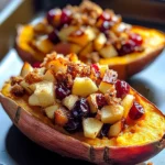 Cranberry Apple Twice-Baked Sweet Potatoes