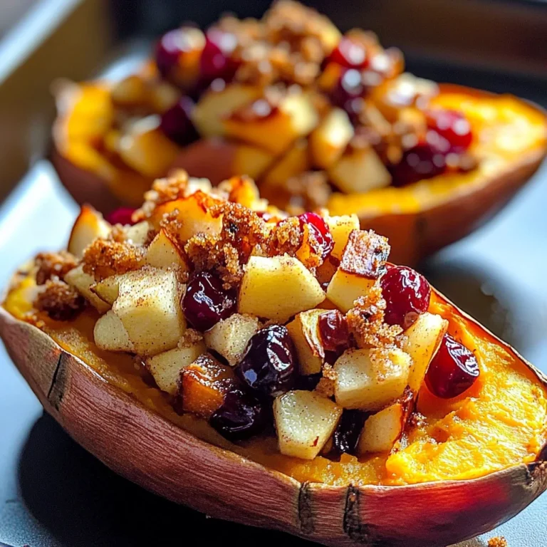 Cranberry Apple Twice-Baked Sweet Potatoes