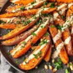 Garlic Parmesan Sweet Potato Wedges