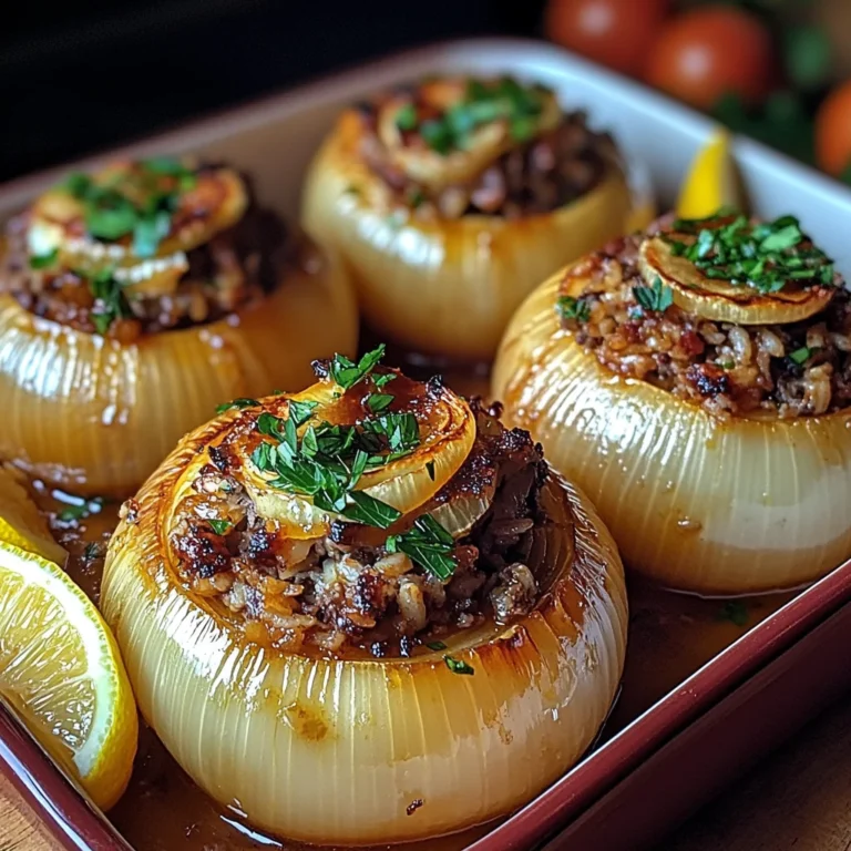Greek Stuffed Onions