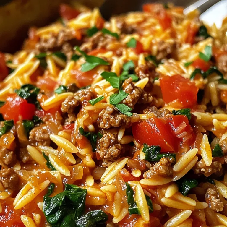 Ground Beef Orzo
