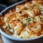Keto Garlic Shrimp Au Gratin