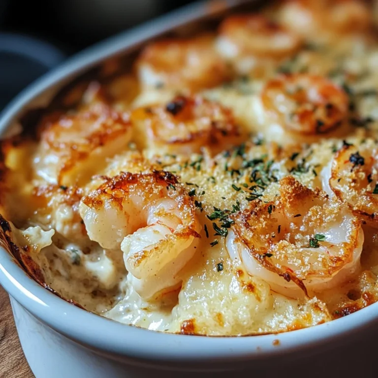 Keto Garlic Shrimp Au Gratin