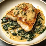 Luscious Lemon-Garlic Sea Bass with Creamed Spinach
