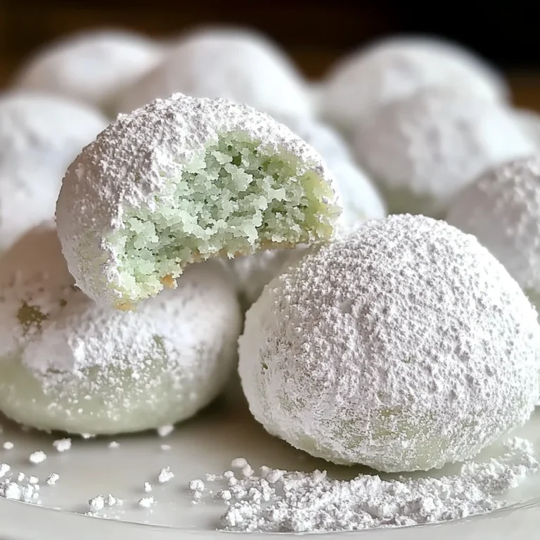 Minty Snowball Cookies