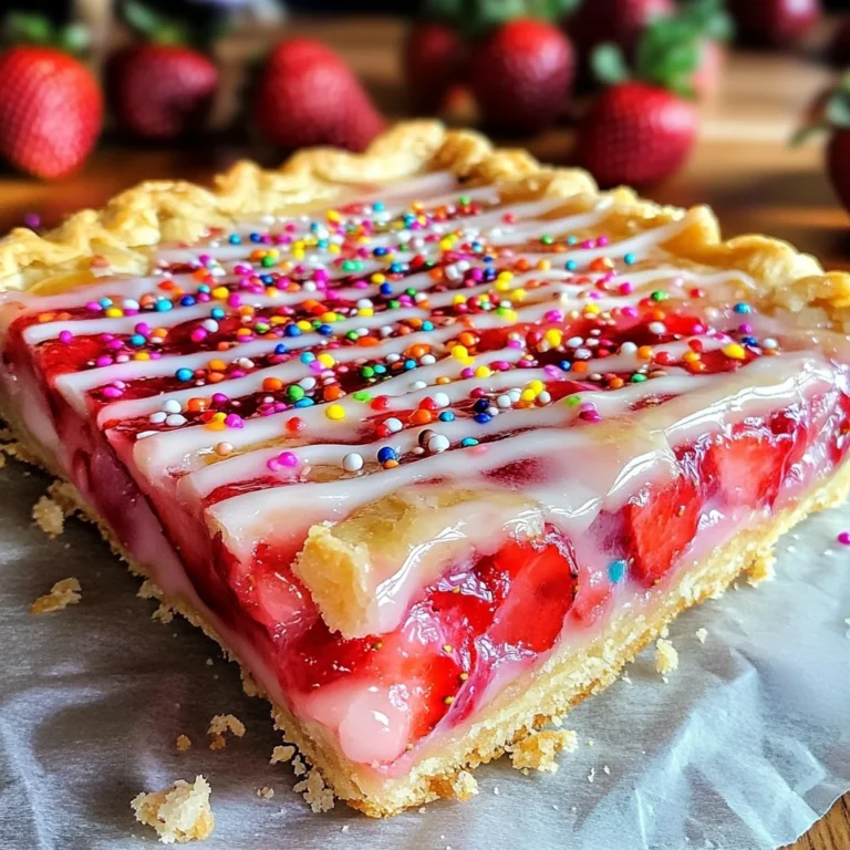 Strawberry Pop Tart Slab Pie Recipe