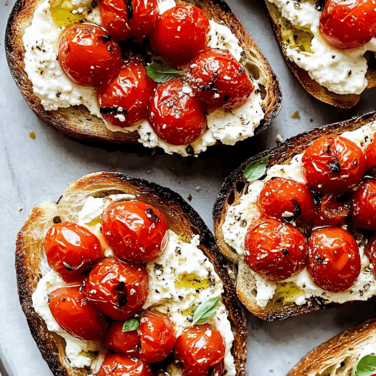 Ricotta Bruschetta with Roasted Tomatoes