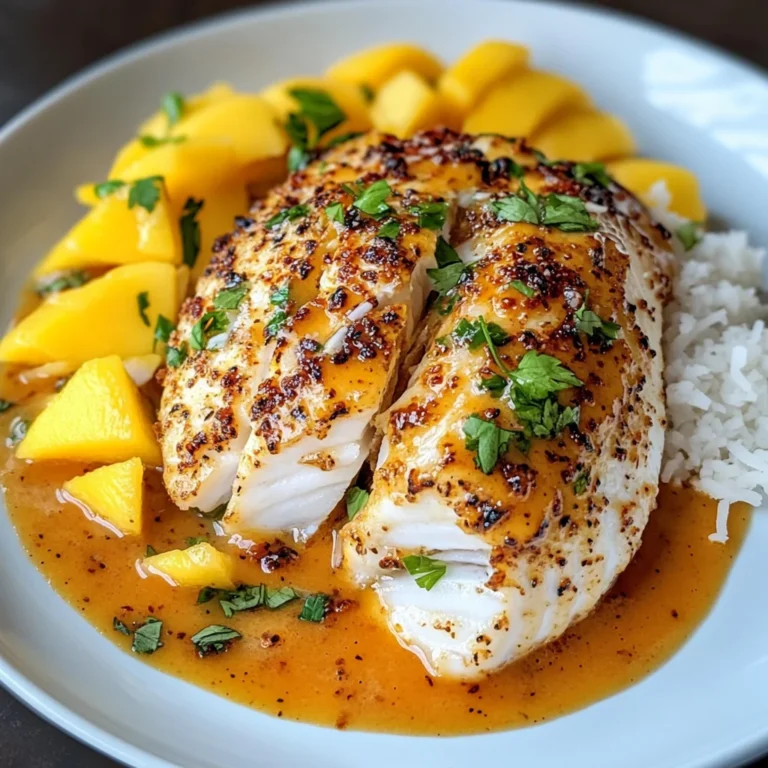 Tropical Grouper with Spicy Coconut-Ginger Sauce