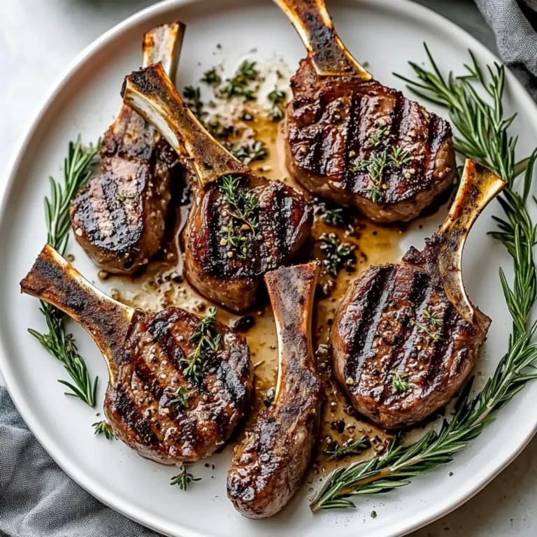 Garlic Rosemary Grilled Lamb Chops Recipe