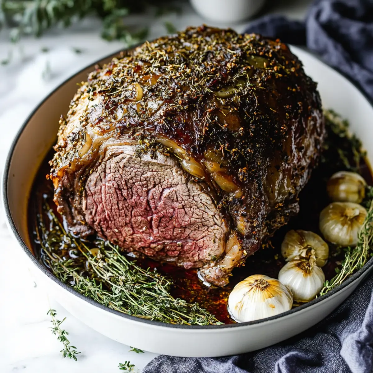 Perfect Garlic Herb Prime Rib Roast Recipe